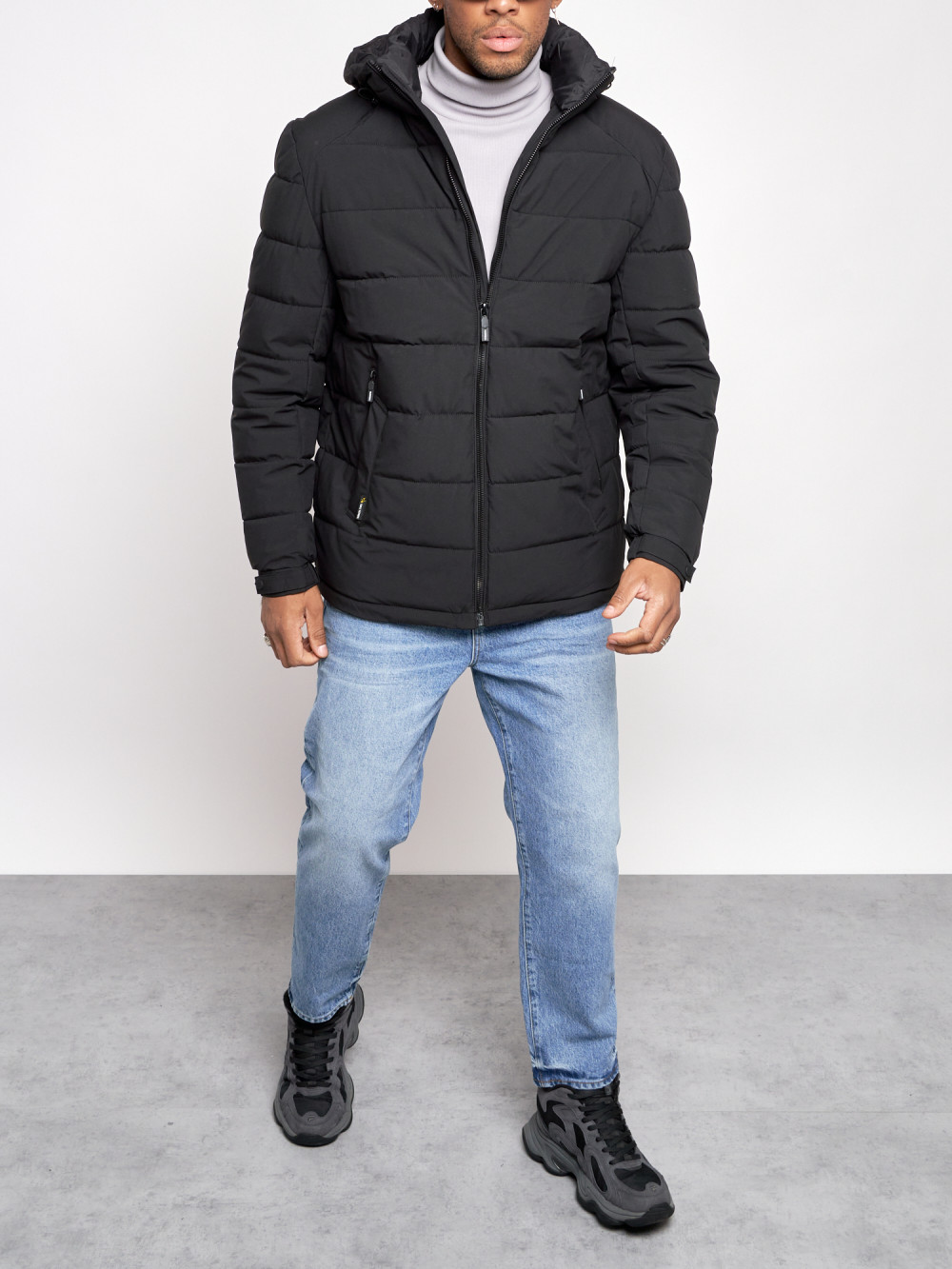 Зимняя куртка мужская AD8357 черная 4XL