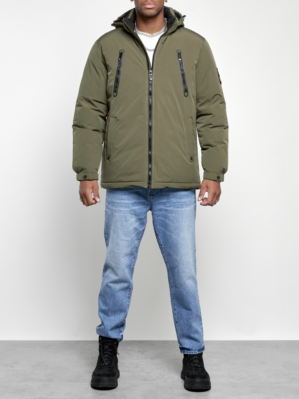 Зимняя куртка мужская AD8360 хаки 4XL