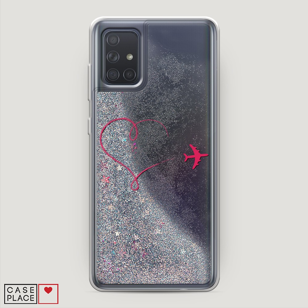 

Чехол Awog на Samsung Galaxy A71 4G "Сердце и самолет", Разноцветный, 29091-1