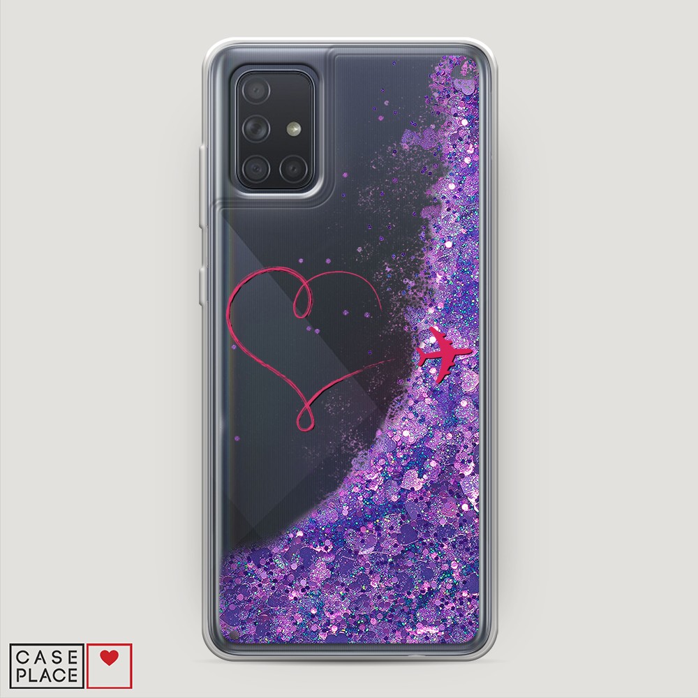 

Чехол Awog на Samsung Galaxy A71 4G "Сердце и самолет", Разноцветный, 29092-1