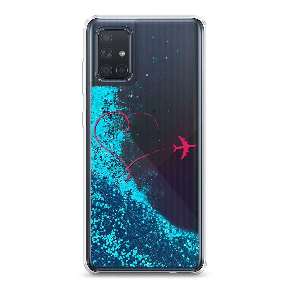 

Чехол Awog на Samsung Galaxy A71 4G "Сердце и самолет", Разноцветный, 29093-1