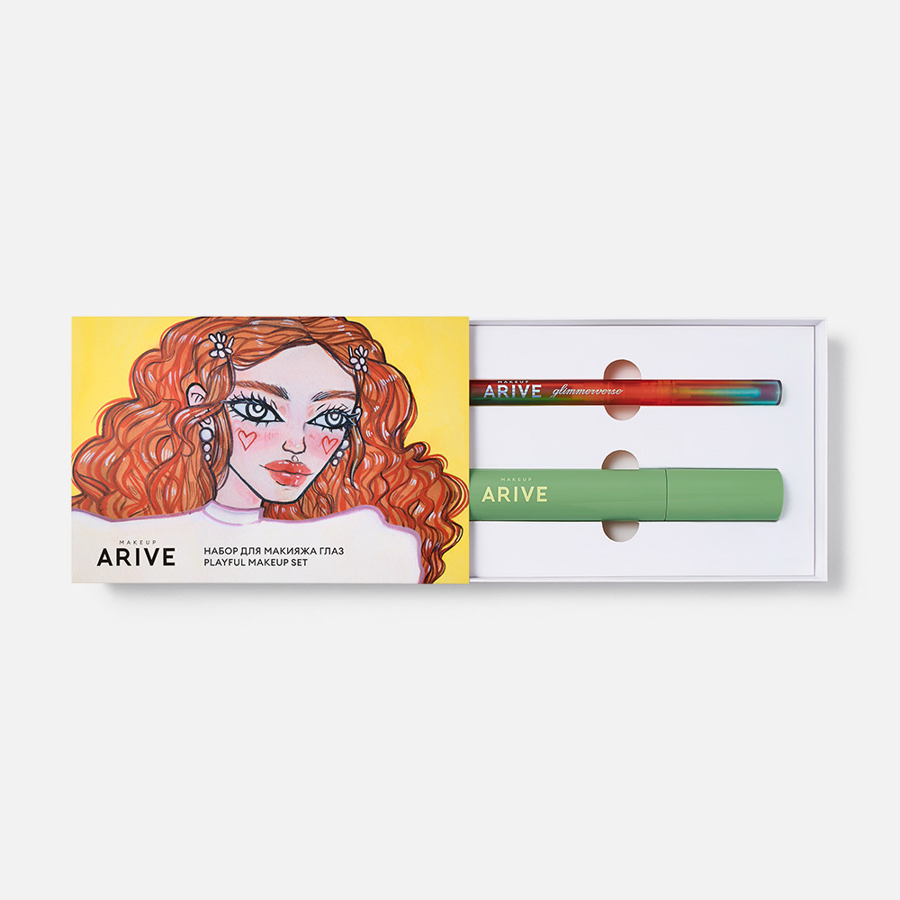 Набор для макияжа глаз Arive, Playful Makeup Set, тушь для ресниц и карандаш для глаз