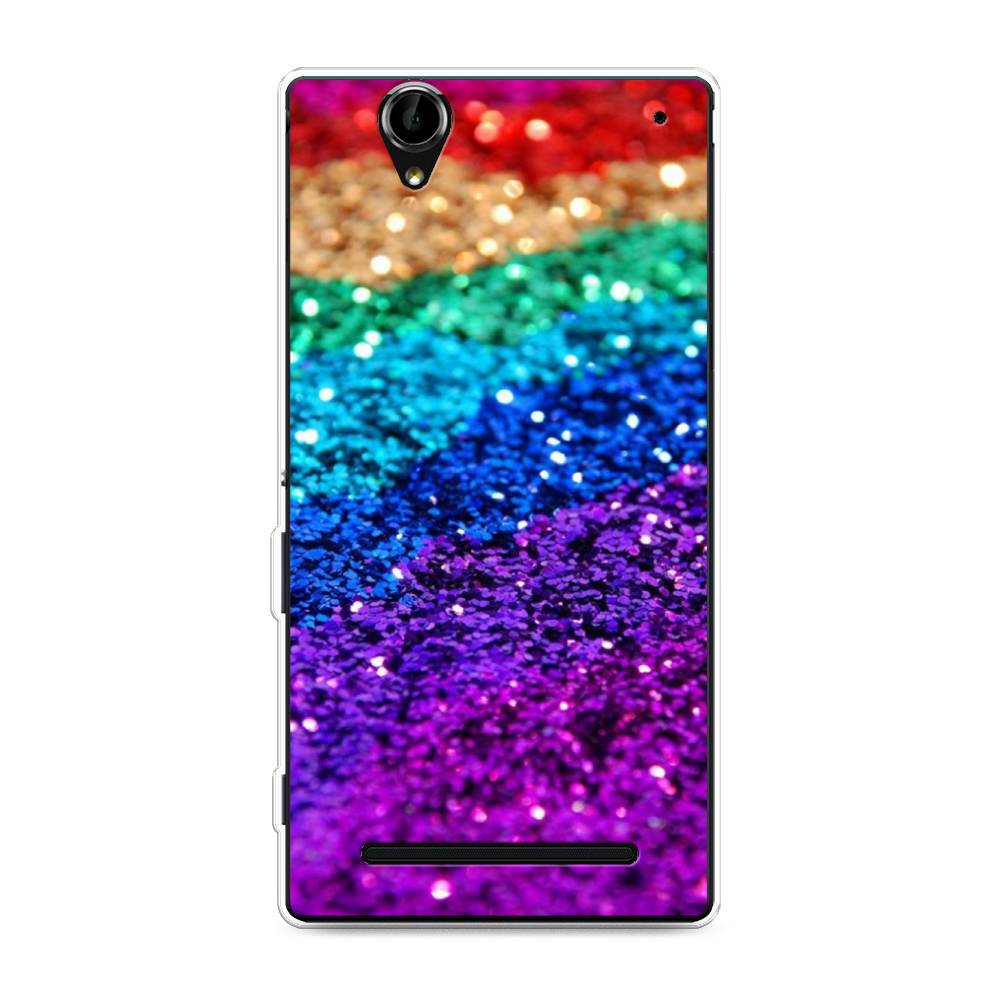 

Чехол Awog на Sony Xperia T2 Ultra "Блестящая радуга рисунок", 50950-3