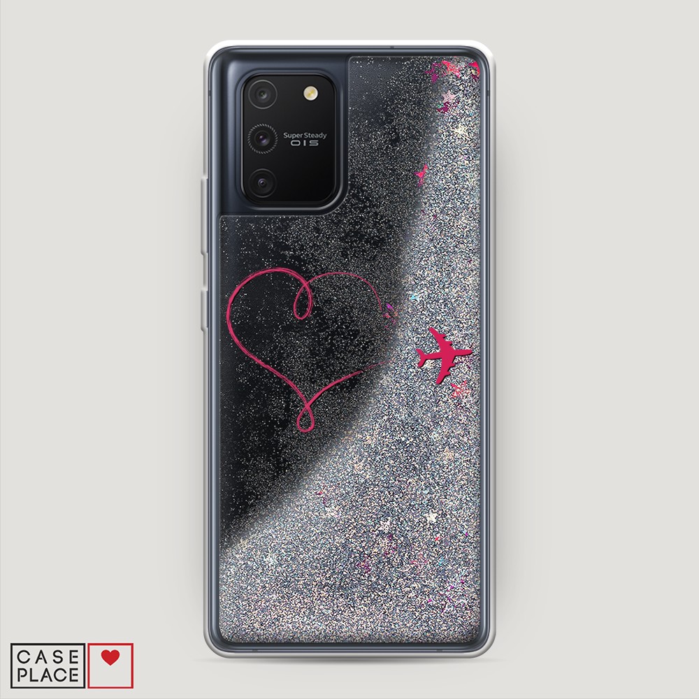 

Чехол Awog на Samsung Galaxy A91/S10 Lite "Сердце и самолет", Разноцветный, 29991-1