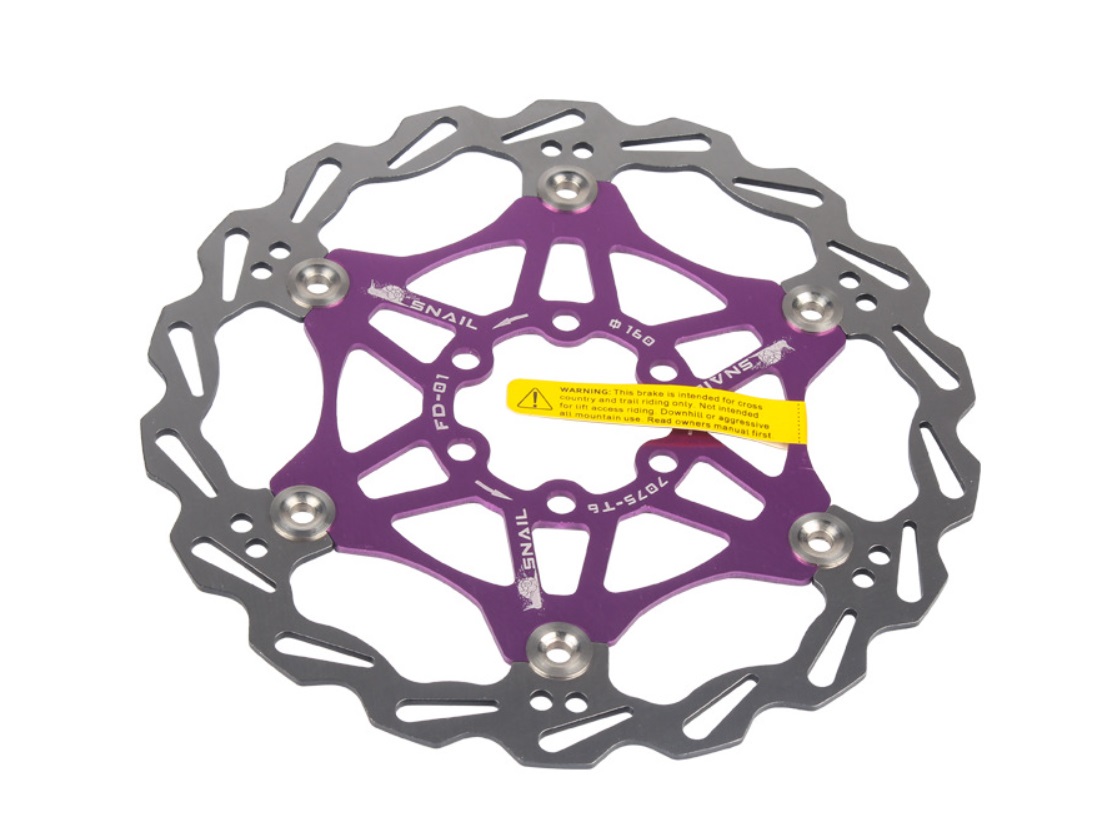 Ротор дискового тормоза 160мм на 6 болтов SNAIL FD-01 фиолетовый 2066₽