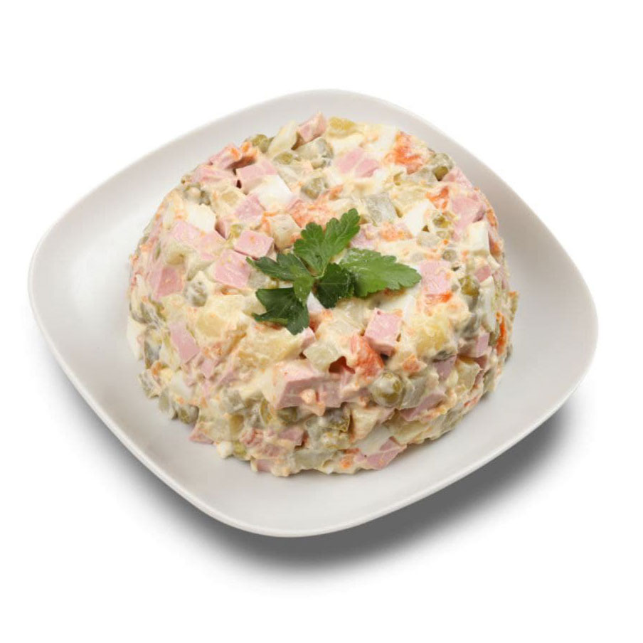 

Салат МясновЪ ШЕФ-ПОВАР Оливье с колбасой +-230 г