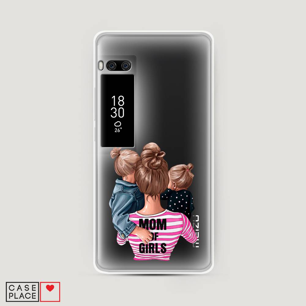 

Чехол Awog на Meizu Pro 7 "Mom of Girls", Синий;розовый;черный, 71850-6