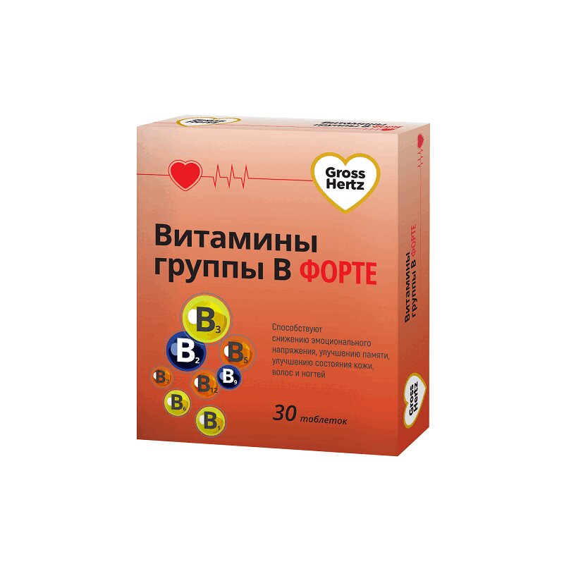 Гроссхертц Витамины группы В форте таб.№30