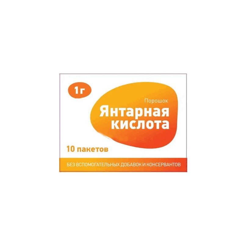 фото Янтарная кислота n10 пакет пор по 1,0г nobrand