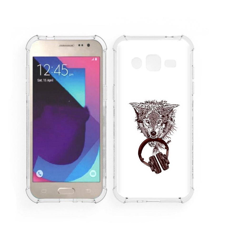 

Чехол MyPads Tocco для Samsung Galaxy J2 дикий волк (PT226924.572.325), Прозрачный, Tocco