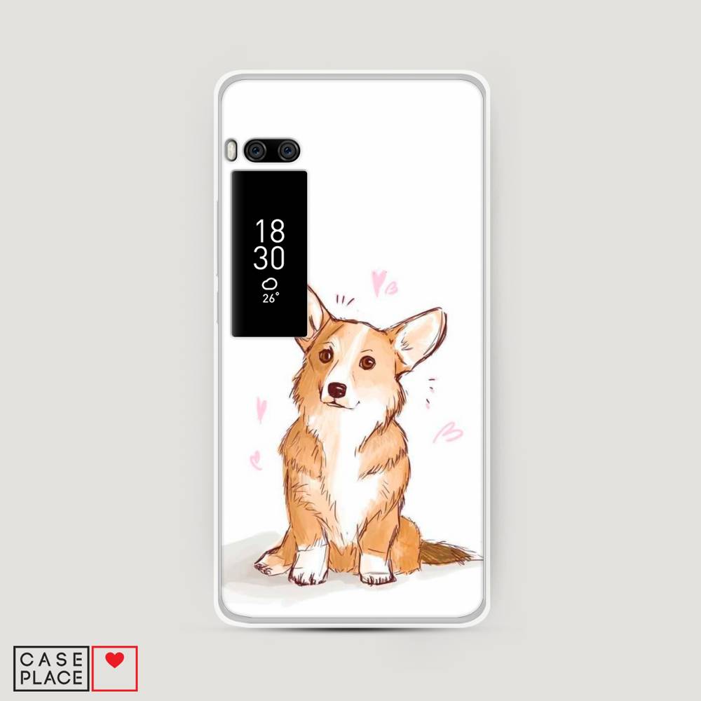 

Чехол Awog на Meizu Pro 7 "Корги любовь", Бежевый;белый, 71850-1