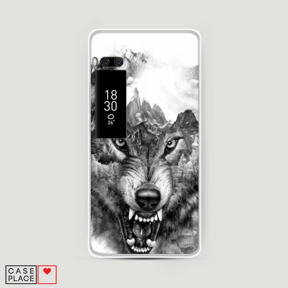 

Чехол Awog "Волк в горах" для Meizu Pro 7, 71850-1