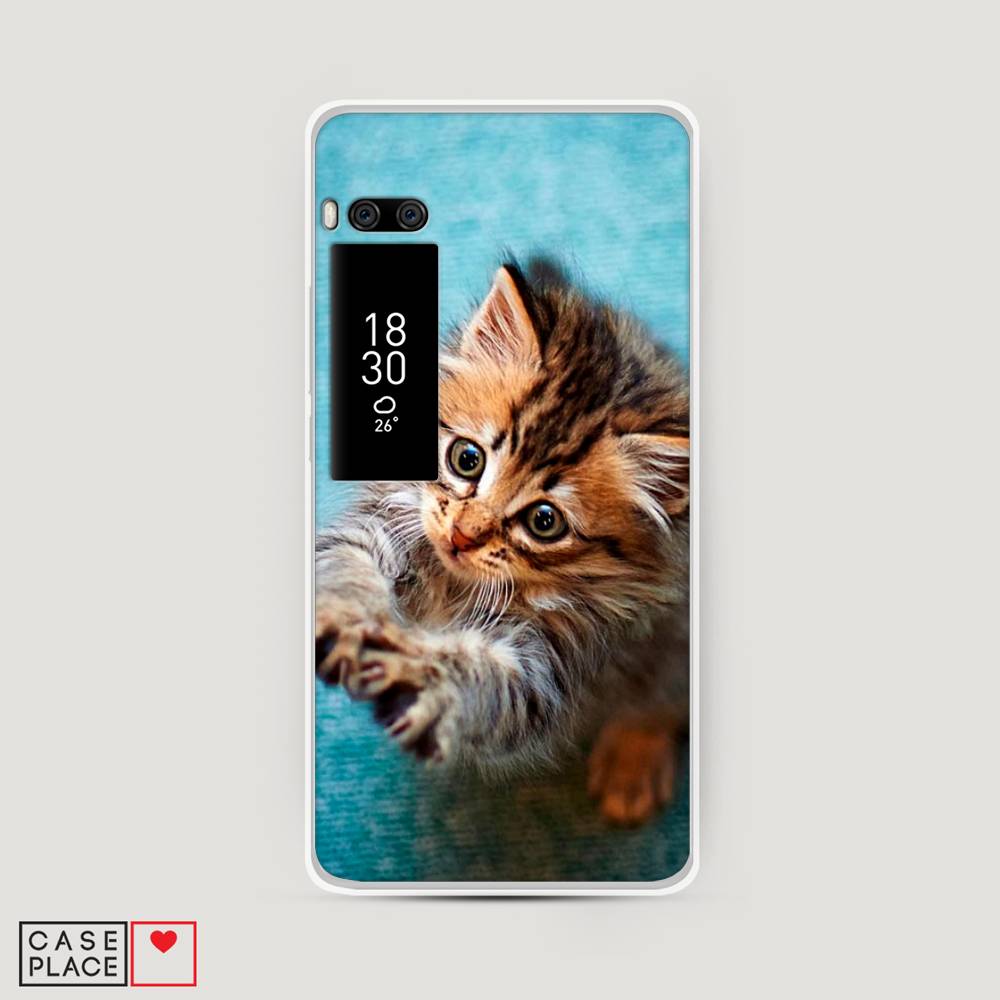 

Чехол Awog на Meizu Pro 7 "Котенок просит есть", Голубой;коричневый;белый, 71850-2