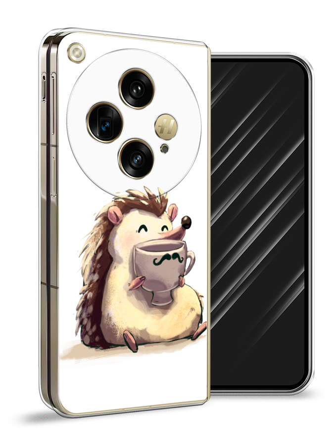 

Чехол Awog на OnePlus Open "Еж кофеман", Белый;коричневый;бежевый, 154350-1