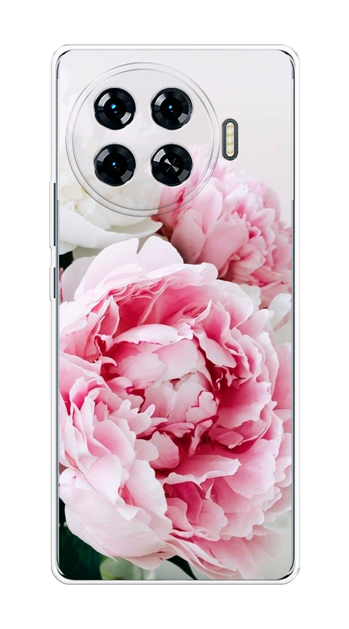 

Чехол на Tecno Spark 20 Pro Plus "Розовые и белые пионы", Розовый;белый, 305050-1