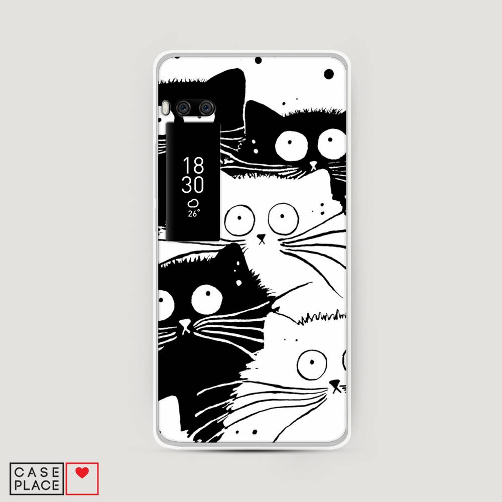 

Чехол Awog на Meizu Pro 7 "Коты черно-белые", Черный;белый, 71850-2