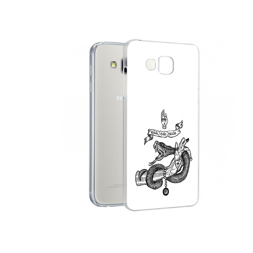 

Чехол MyPads Tocco для Samsung Galaxy A7 змея на руке рисунок, Прозрачный, Tocco