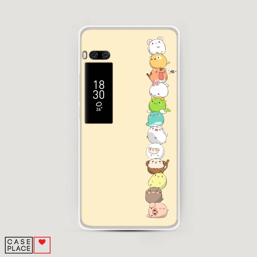 

Чехол Awog на Meizu Pro 7 "Питомцы Чиби", Желтый, 71850-2