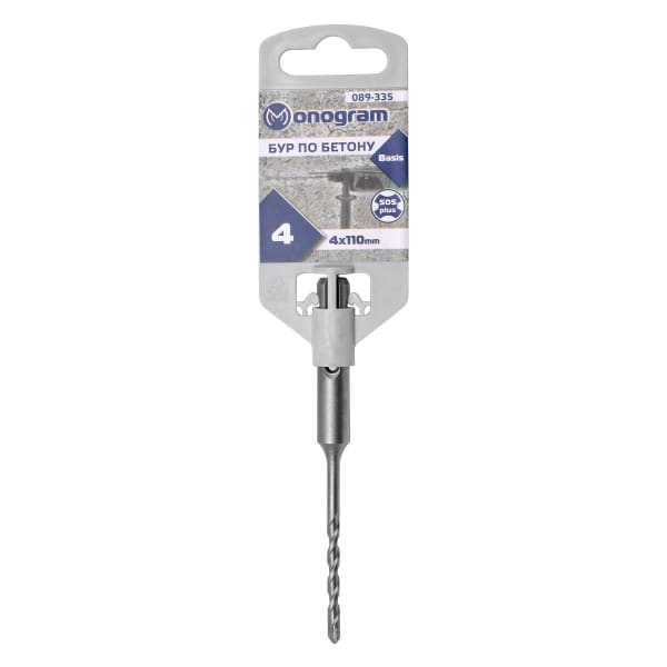 

Monogram Бур по бетону SDS-plus 4x50/110 мм Basis 089-335