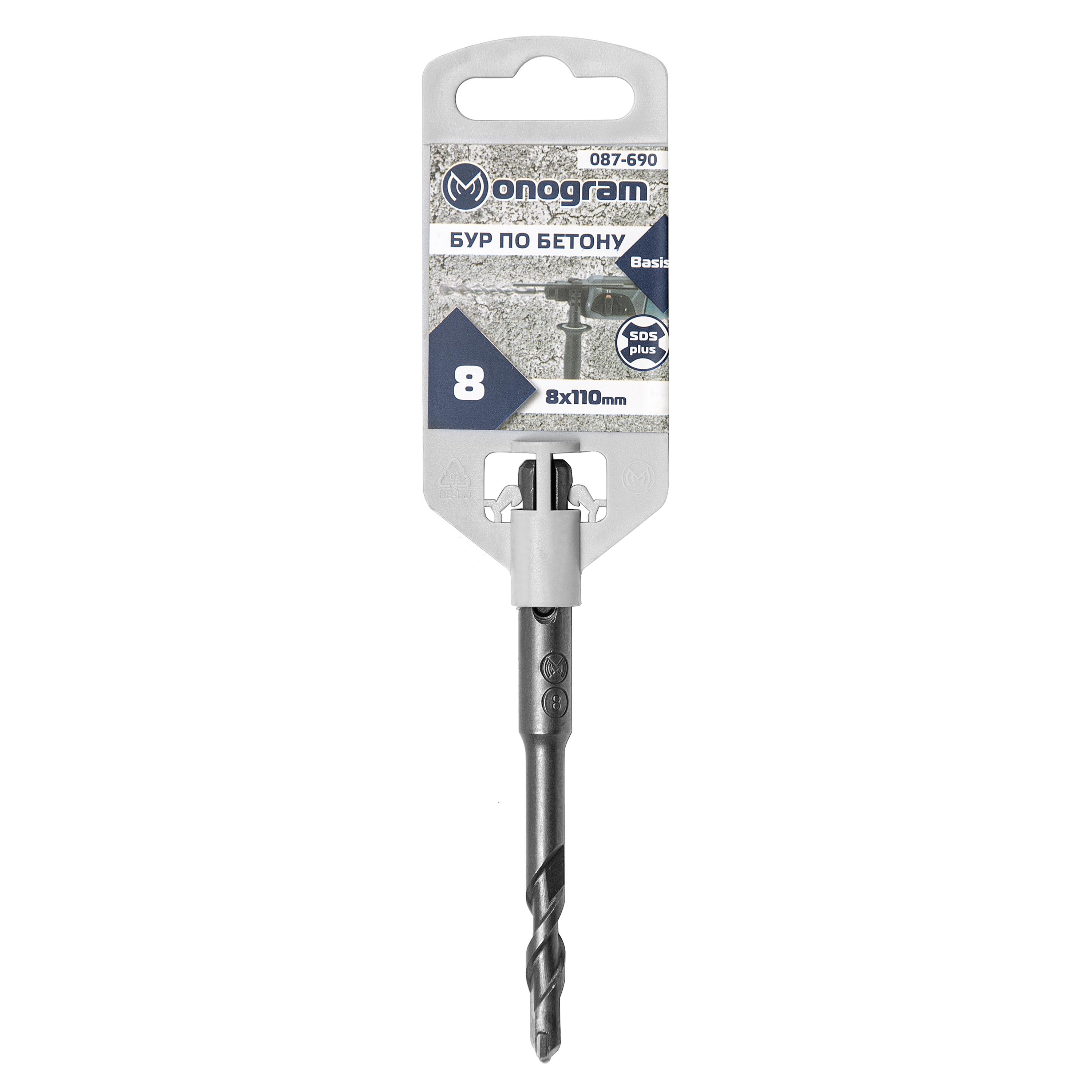 

Monogram Бур по бетону SDS-plus 8x50/110 мм Basis 087-690