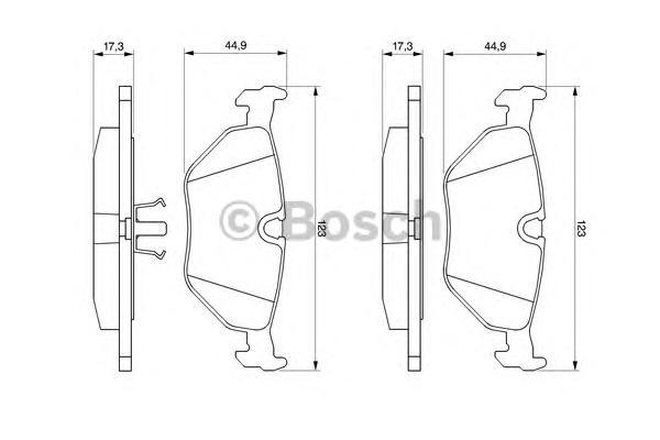 

Комплект тормозных колодок BOSCH 0986469960