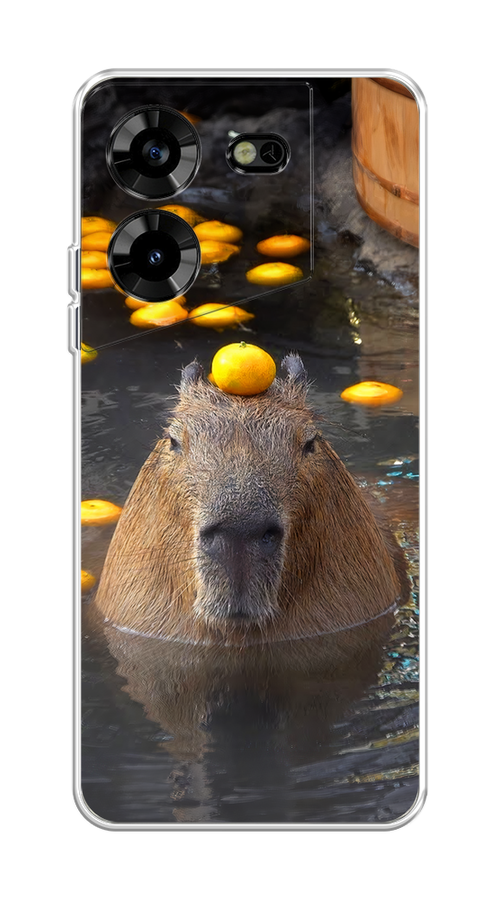 

Чехол Homey на Tecno Pova 5 "Капибара отдыхает", Коричневый;оранжевый;серый, 303950-1