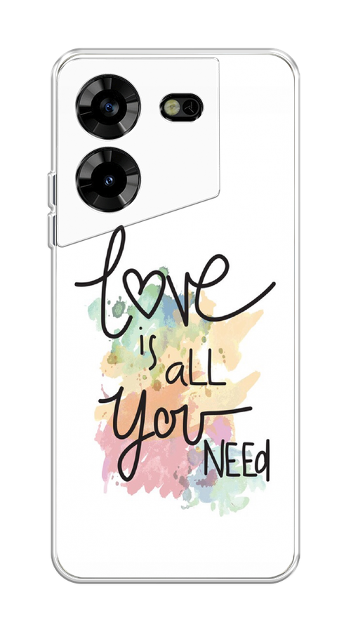 

Чехол Homey на Tecno Pova 5 "Love is all you need", Белый;черный;зеленый, 303950-1