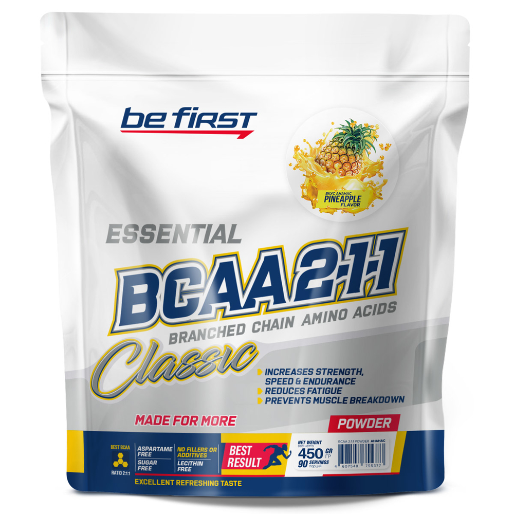 Be First BCAA 2:1:1 Classic powder, 450 г, вкус: ананас