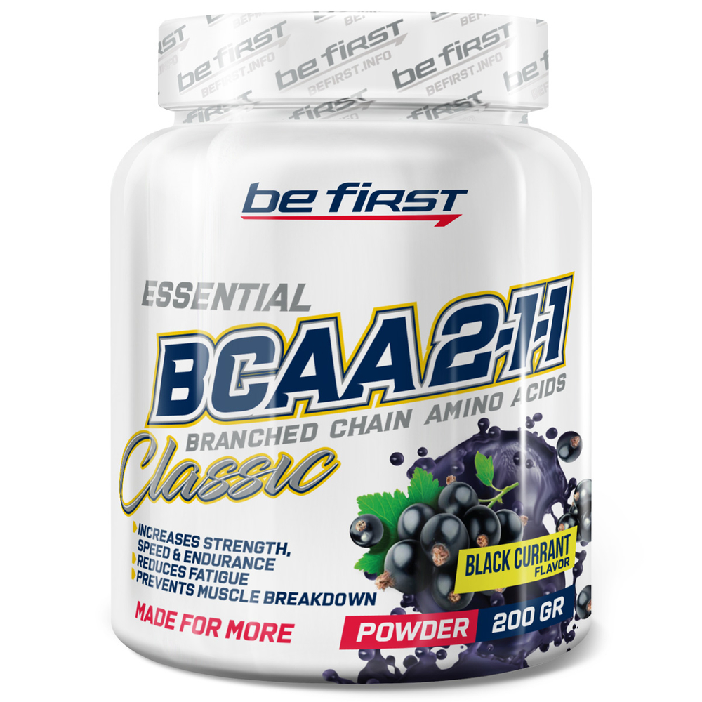 Be First BCAA 2:1:1 Classic powder, 200 г, вкус: черная смородина