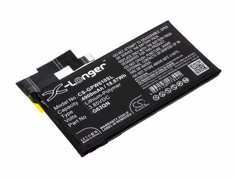 

Аккумулятор CameronSino CS-GPW610SL для Google Pixel 6 Pro, p/n: G63QN (4900mAh)