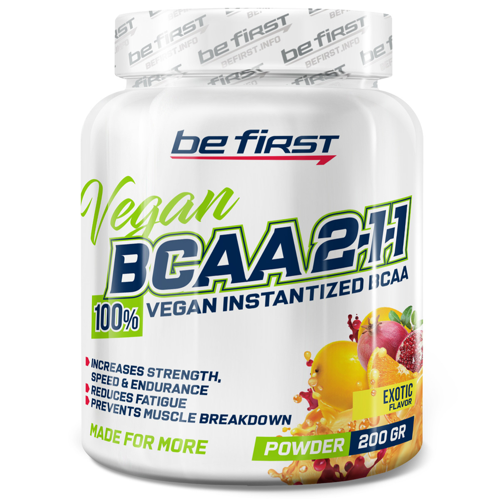 Be First BCAA 2:1:1 VEGAN, 200 г, вкус: экзотик