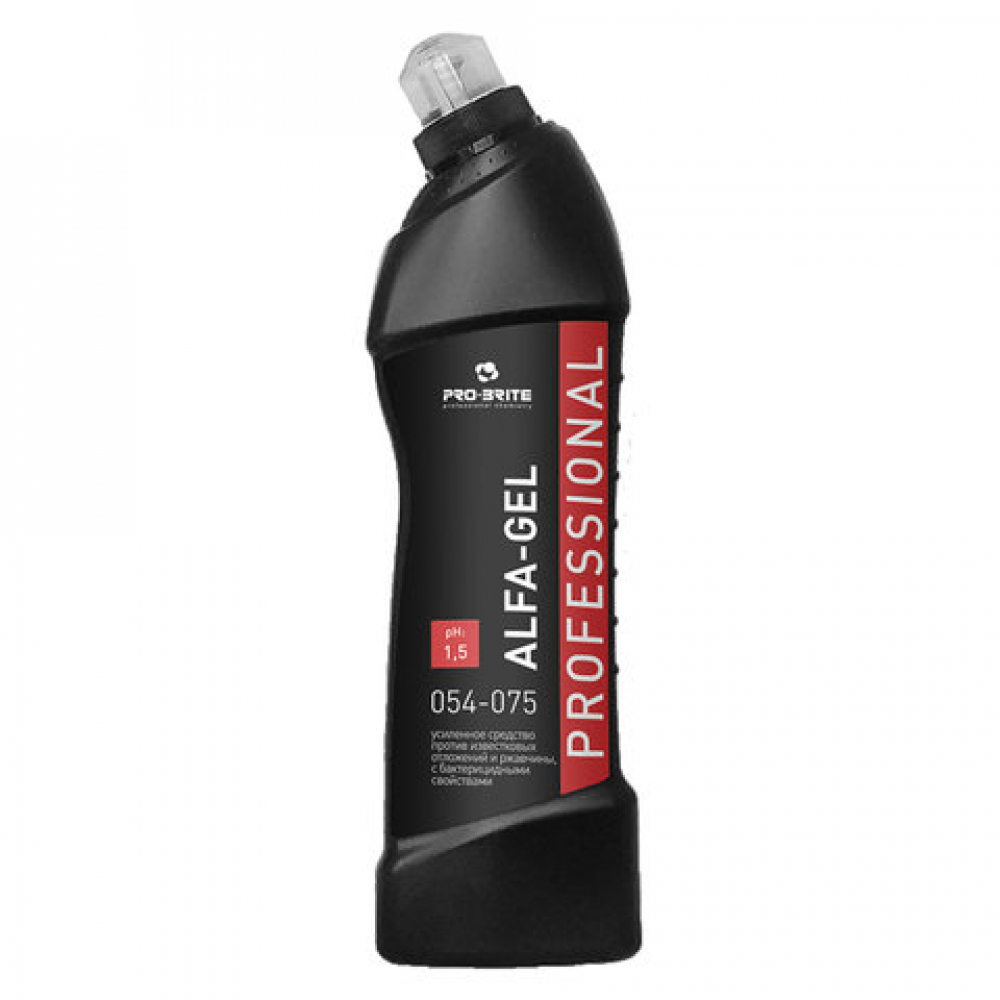 

Кислотное средство для уборки санитарных помещений PRO-BRITE ALFA-GEL 750 мл, концентрат,