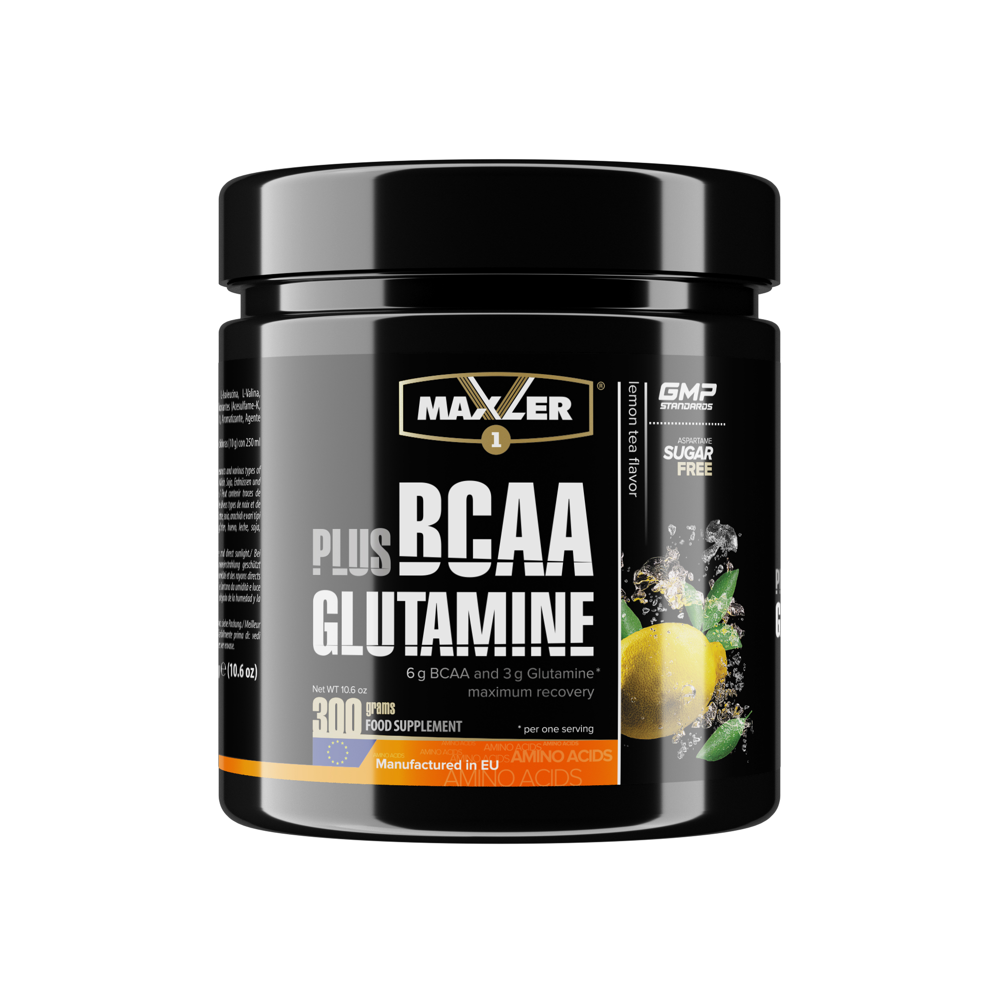 Maxler BCAA + Glutamine, 300 г, вкус: лимонный чай