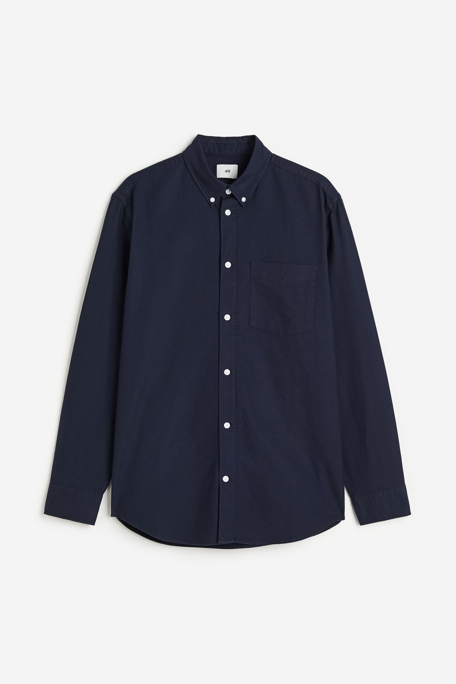 Рубашка мужская H&M 1013956039 синяя L (доставка из-за рубежа)
