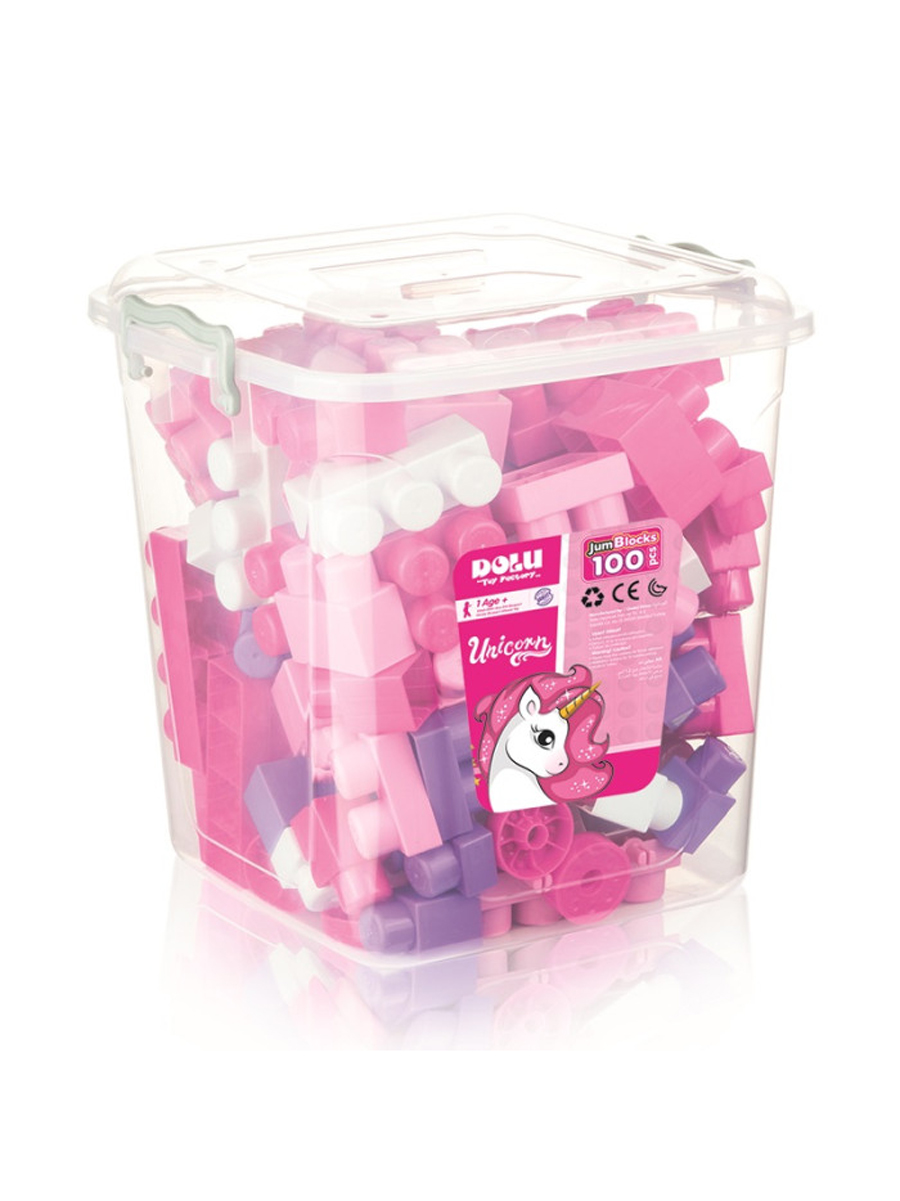 фото Конструктор dolu 100 деталей в пластиковой коробке для девочек