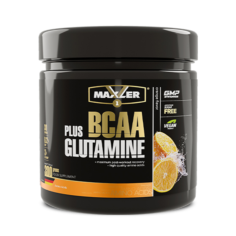 фото Maxler bcaa + glutamine, 300 г, вкус: апельсин