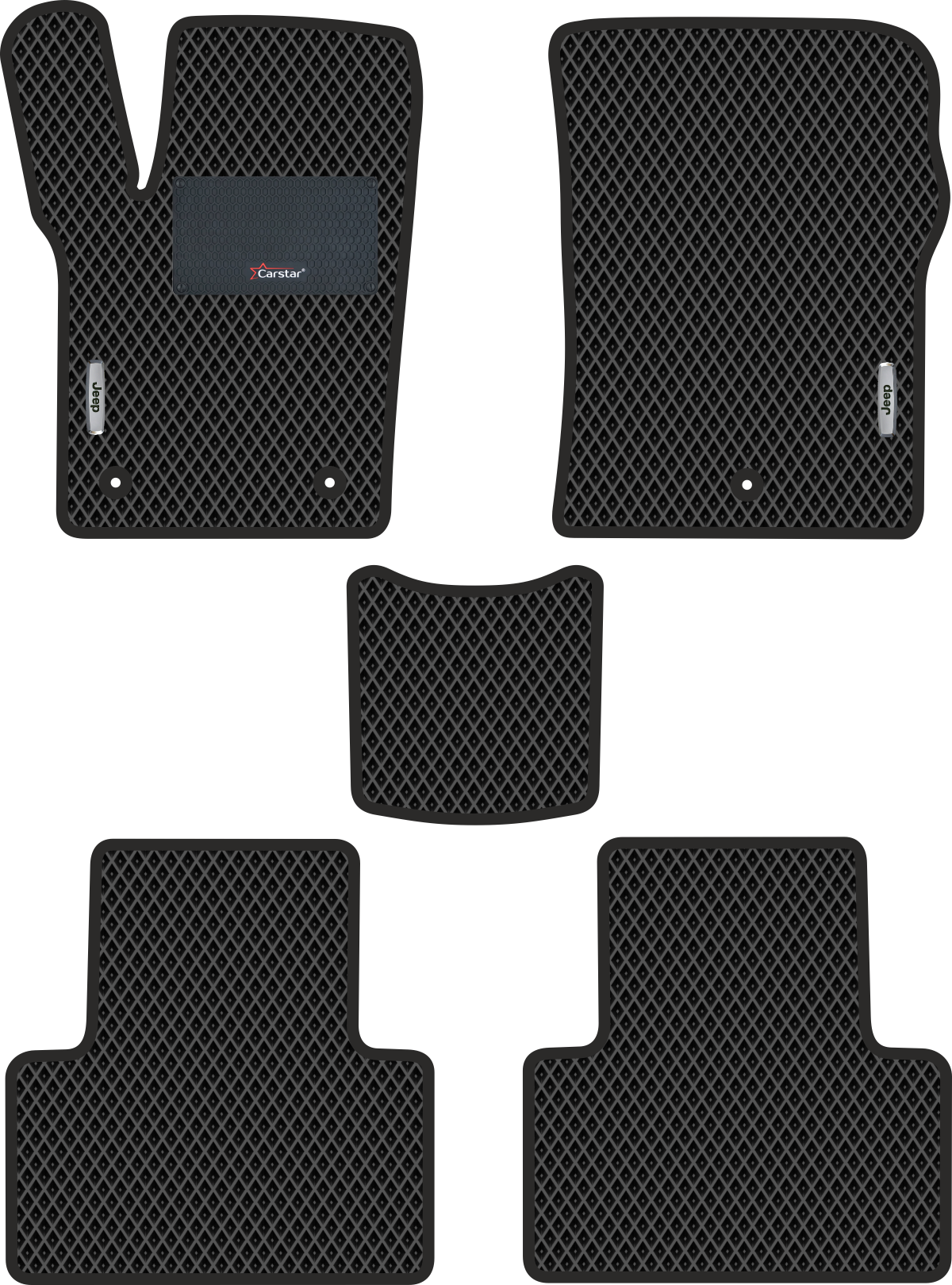 

Коврики Kupi-Kovrik EVA для Jeep Grand Cherokee IV дорестайл 2010-2013,подпятник,2 эмблемы
