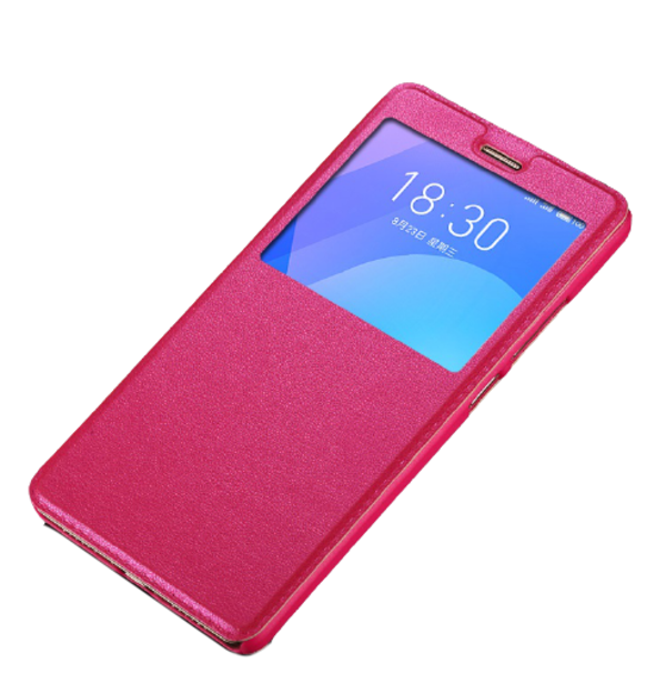 

Чехол-книжка MyPads для Meizu M6 Note розовый с окошком для вызовов