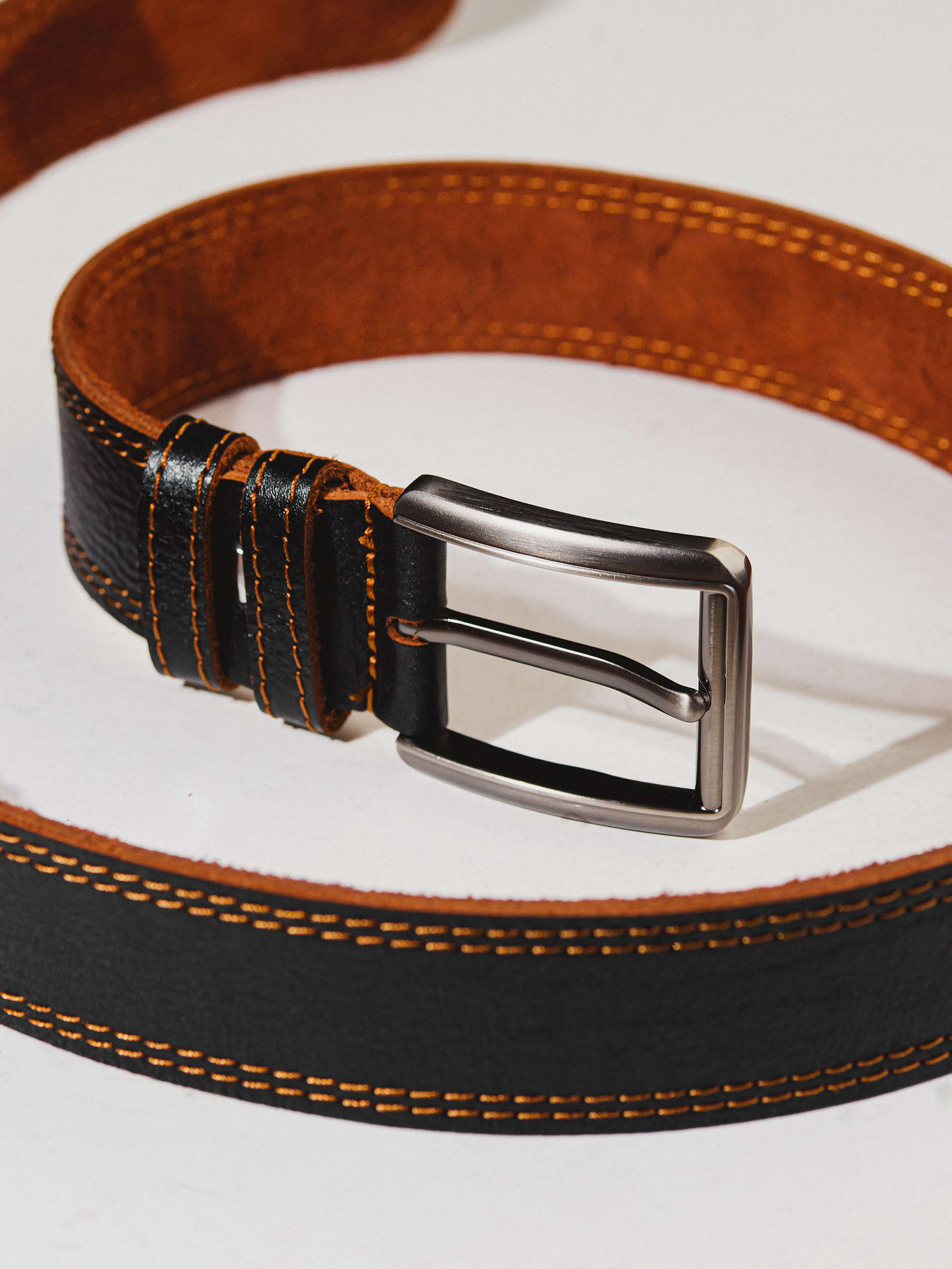 Ремень мужской AVSEN Rem68 черный, 130 см