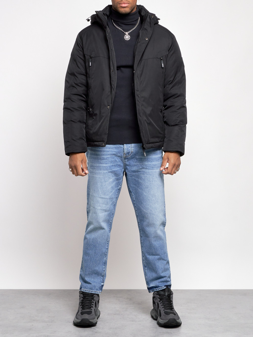 Зимняя куртка мужская AD8332 черная 8 UK