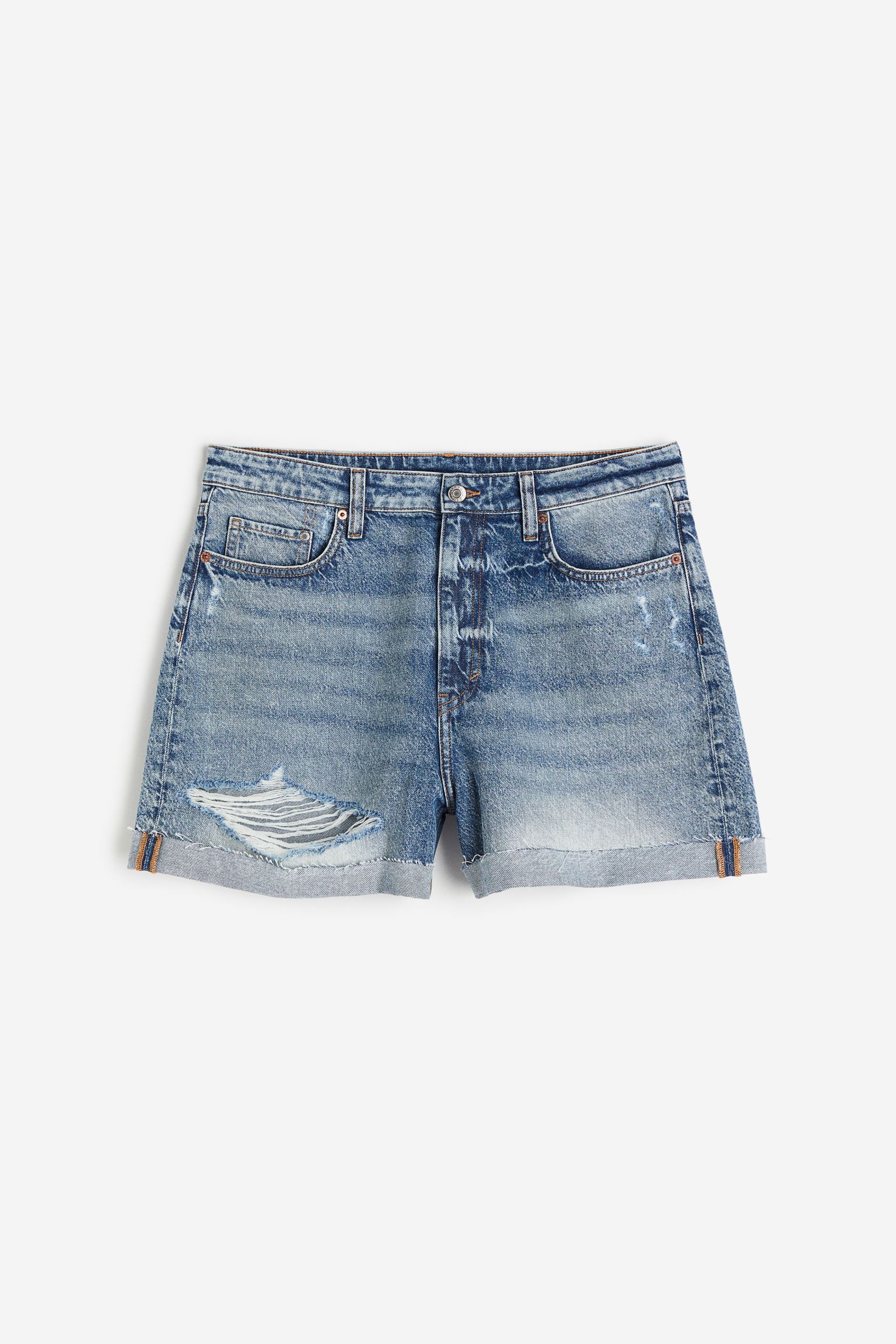 

Джинсовые шорты женские H&M 1053399006 синие 58 RU (доставка из-за рубежа), Синий, 1053399006