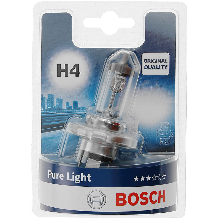 

Лампа Bosch Pure Light - H4-60/55 Вт-3200К, 1 шт.