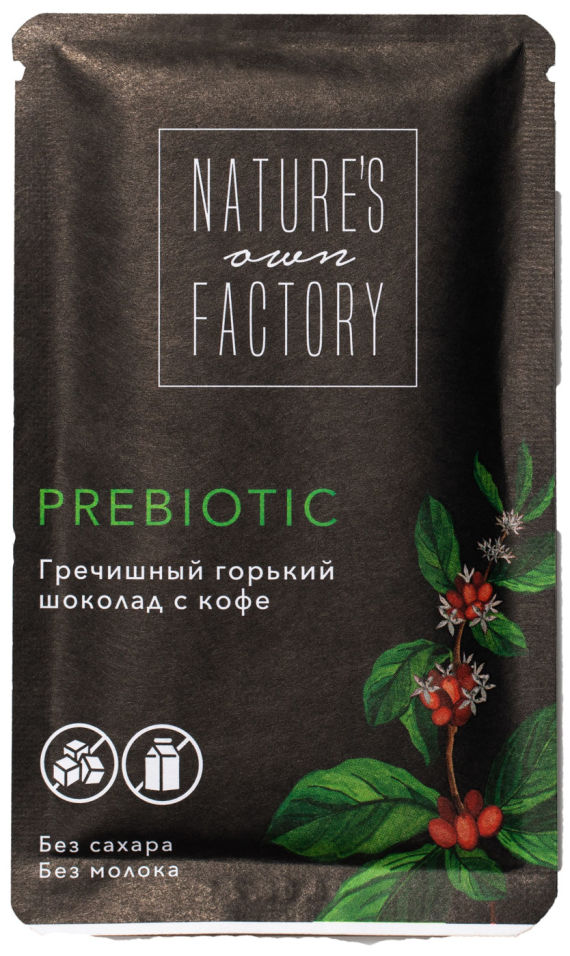 

Гречишный шоколад `NATURE`S OWN FACTORY` горький с кофе 20 г