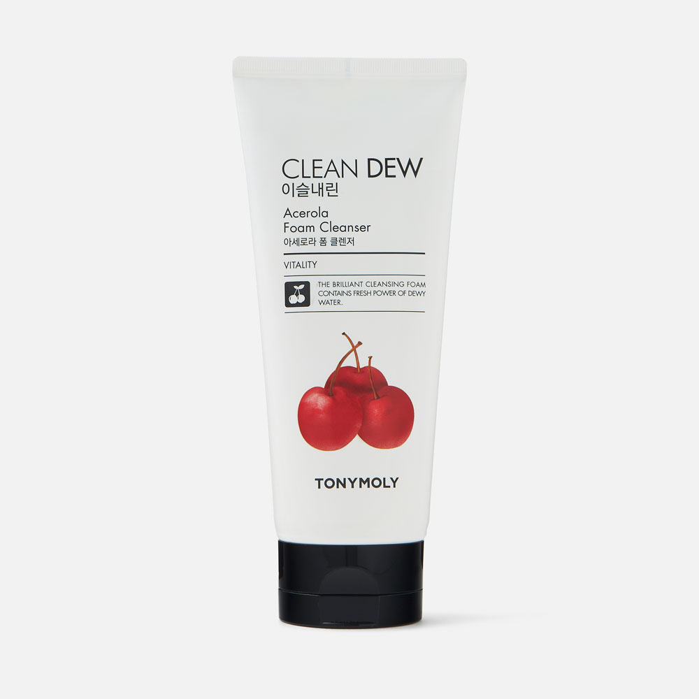 Пенка для умывания TONY MOLY Clean Dew Acerola с экстрактом ацелоры, очищающая 180 мл