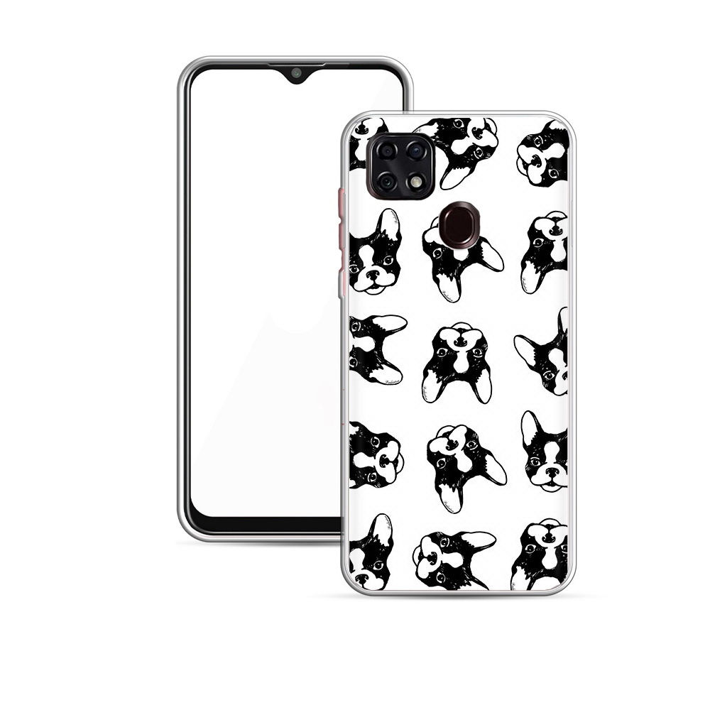 Чехол MyPads Tocco для ZTE Blade 20 Smart черно белые собачки (PT226940.456.683)