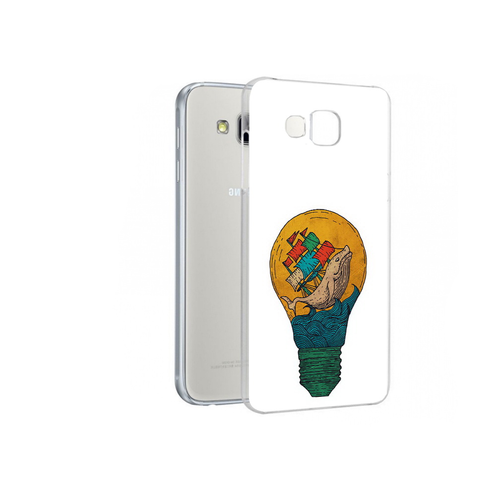 

Чехол MyPads Tocco для Samsung Galaxy A7 кит в лампочке с парусами, Прозрачный, Tocco