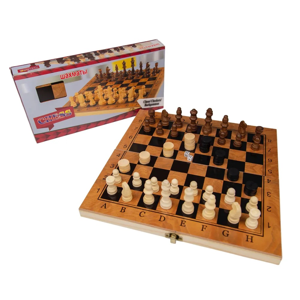 Настольная игра 3 в 1 Zhorya Шашки нарды шахматы, обиходные деревянные, поле 29,5 х 29 см шахматы шашки и нарды nardabar большие деревянные пират