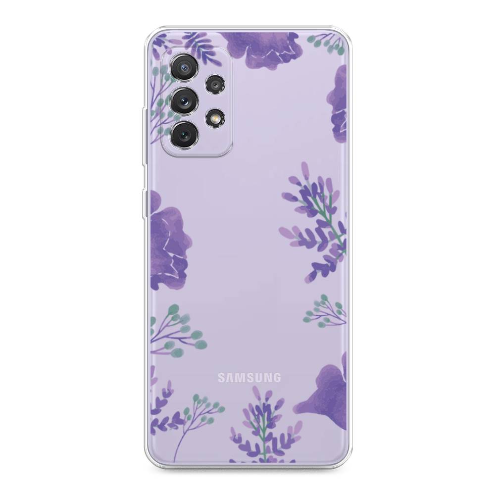 

Чехол Awog на Samsung Galaxy A73 / Самсунг A73 "Сиреневая цветочная рамка", Прозрачный;фиолетовый, 2104650-8