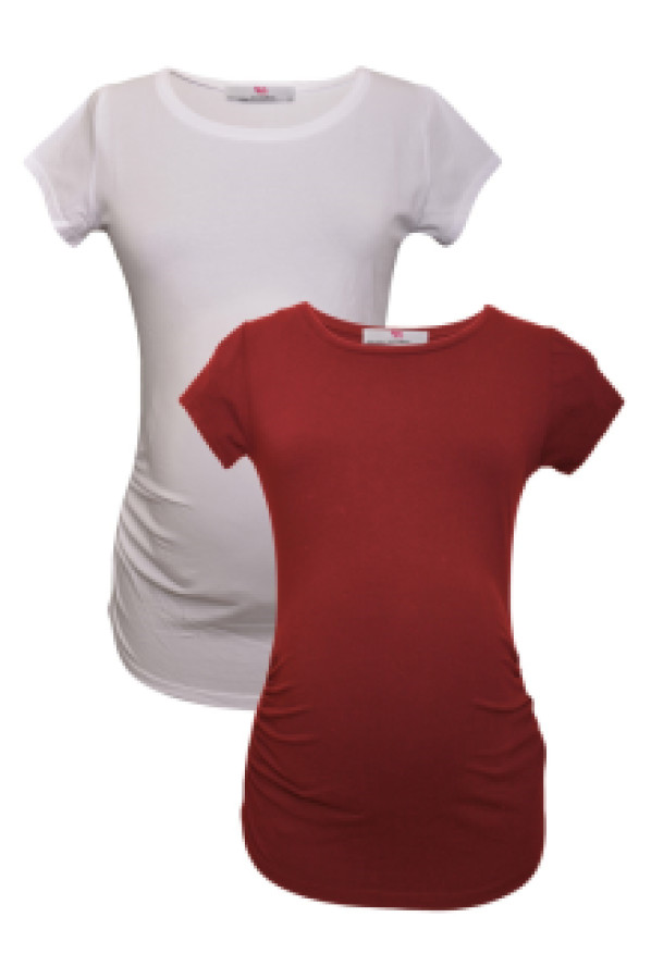 

Комплект футболок для беременных Luvmabelly 58826 красный; белый XL, 58826