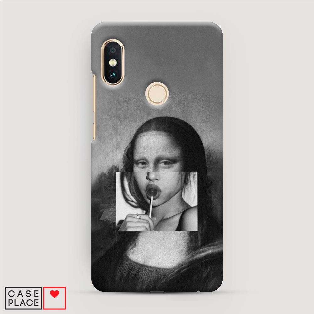 фото Пластиковый чехол "mona lisa sucking lollipop" на xiaomi redmi note 5 awog